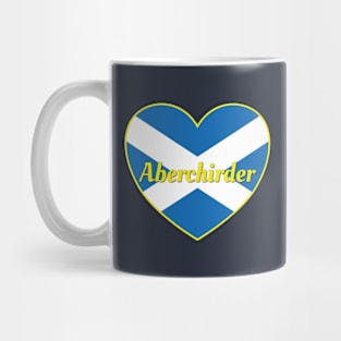 Aberchirder Scotland UK Scotland Flag Heart Mug
